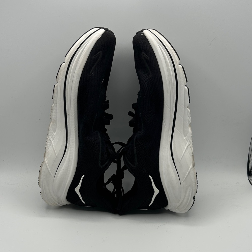 Hoka Clifton 10 Womes 9B Black and White Athletic Sneakers S22 - Picture 6 of 8